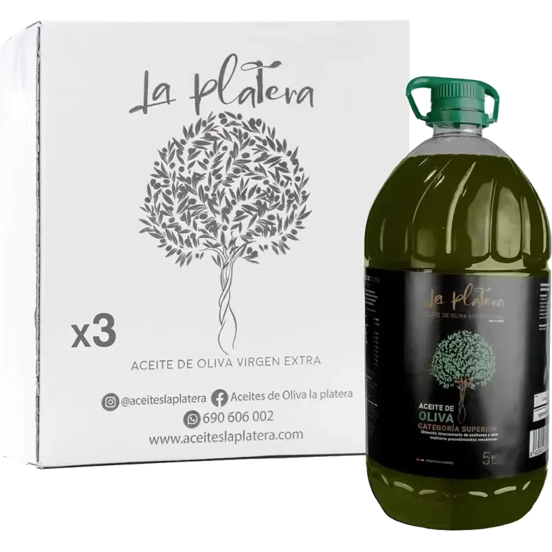 Pack 3 Garrafa 5L Aceite Oliva Virgen Extra Marteña SIN FILTRAR