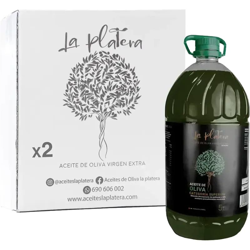 MARTEÑA Pack 2 Garrafa 5L Aceite Oliva Virgen Extra SIN FILTRAR